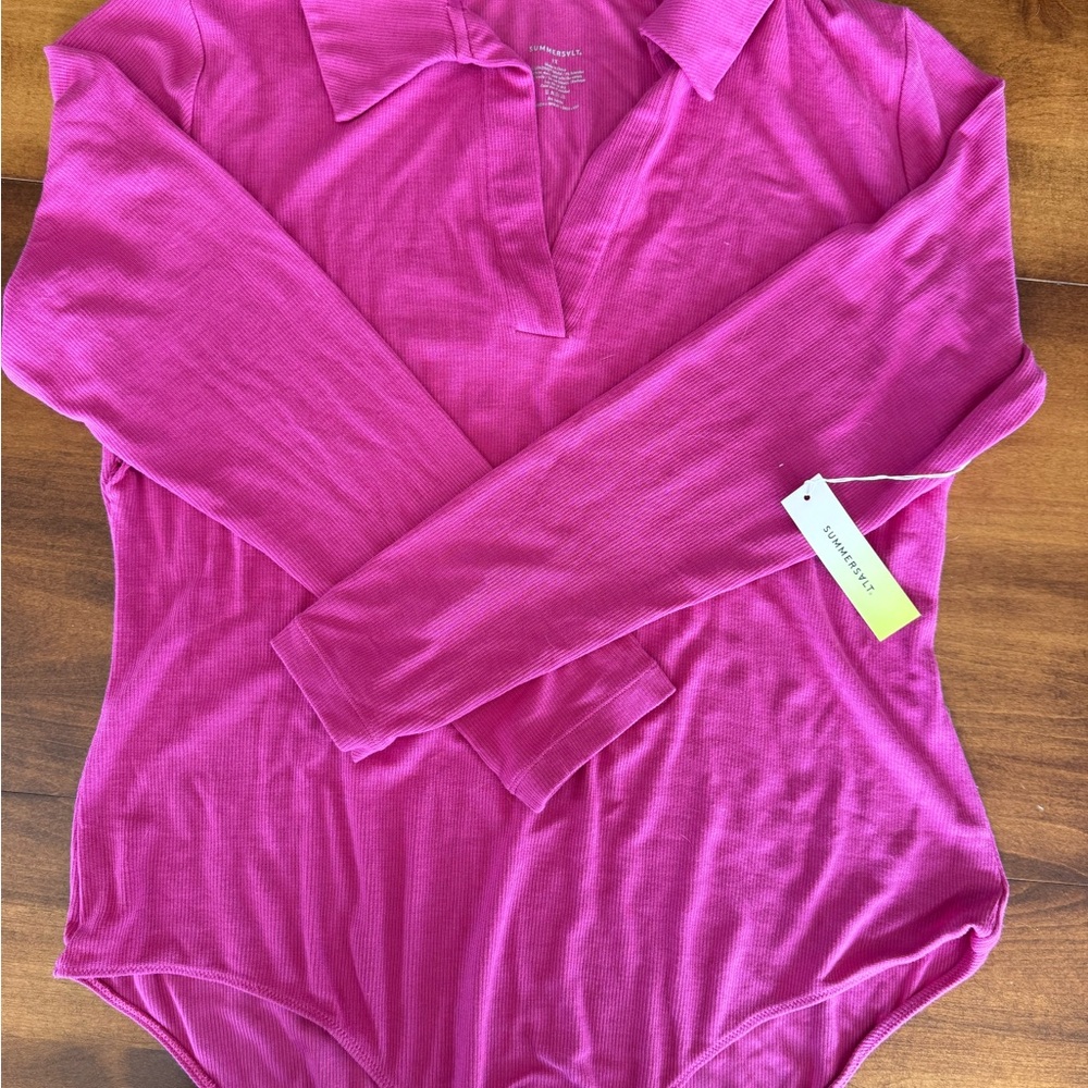 Summersalt The Essential Long Sleeve Collared Bodysuit 1X - Picture 2 of 3
